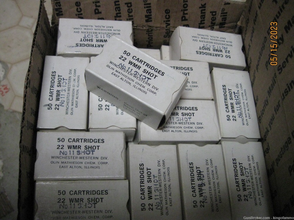 22 WMR #11 Shot 50 rds Rare Win -Western Mint White Box Collect Shoot; more-img-0