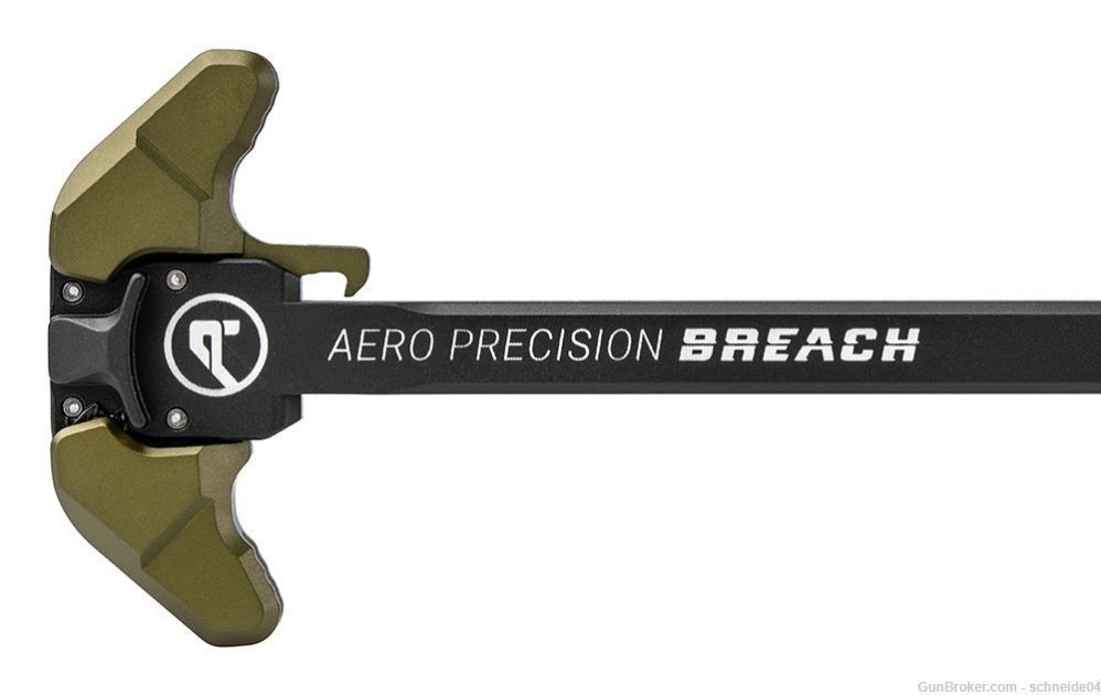 Aero Precision AR10 BREACH Ambi Charging Handle w/ Small Lever OD Green-img-1