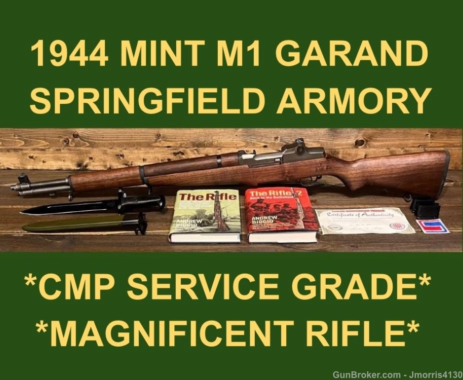 M1 GARAND JULY 1944 SPRINGFIELD CMP SERVICE M1-GARAND GORGEOUS GARAND RIFLE-img-0