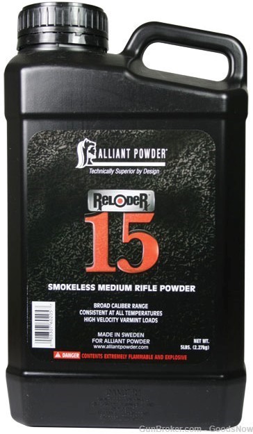 Alliant Reloder 15 Smokeless Powder 5lb Reloder Alliant 15 RL15 Reloader RL-img-0