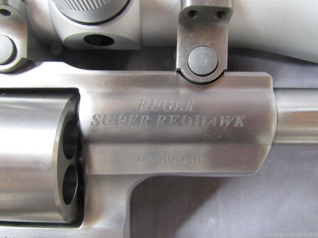 Ruger Super Redhawk  Stainless .480 Ruger w/ Hammers 2-7X32mm Scope Unfired-img-3
