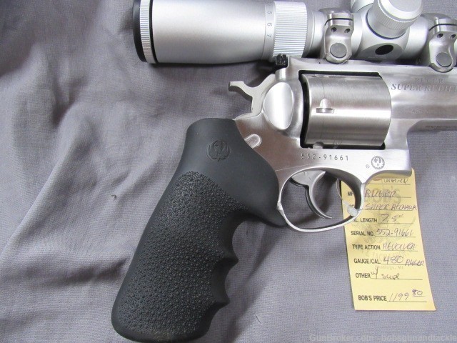 Ruger Super Redhawk  Stainless .480 Ruger w/ Hammers 2-7X32mm Scope Unfired-img-16