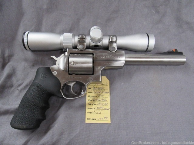 Ruger Super Redhawk  Stainless .480 Ruger w/ Hammers 2-7X32mm Scope Unfired-img-1