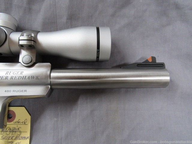 Ruger Super Redhawk  Stainless .480 Ruger w/ Hammers 2-7X32mm Scope Unfired-img-15