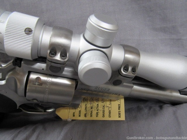 Ruger Super Redhawk  Stainless .480 Ruger w/ Hammers 2-7X32mm Scope Unfired-img-36
