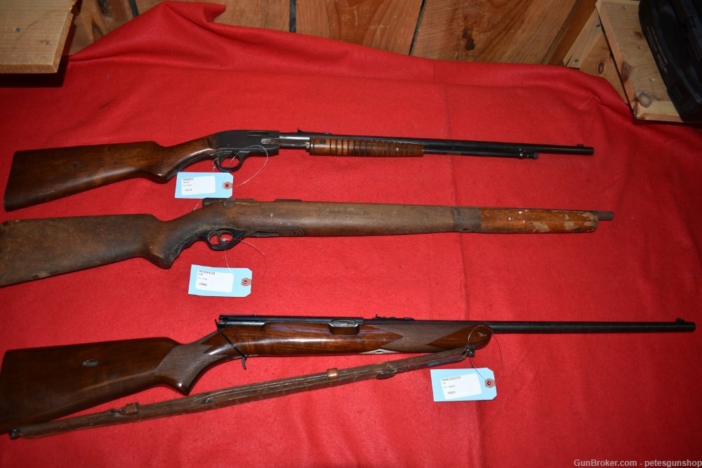 Batch Of Three 22 Rifles, Ranger, Mossberg, Winchester, C&R, Penny START!-img-0