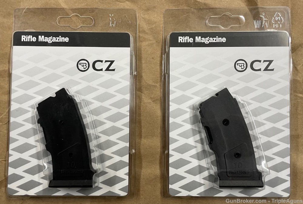 CZ USA 457 22lr 10rd factory polymer magazines lot of 2 12004-img-0
