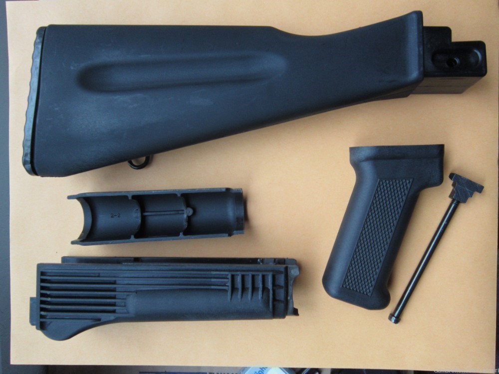 Arsenal US Bulgarian AK Black Polymer Stock Set Grip Upper Lower Hand Guard-img-1