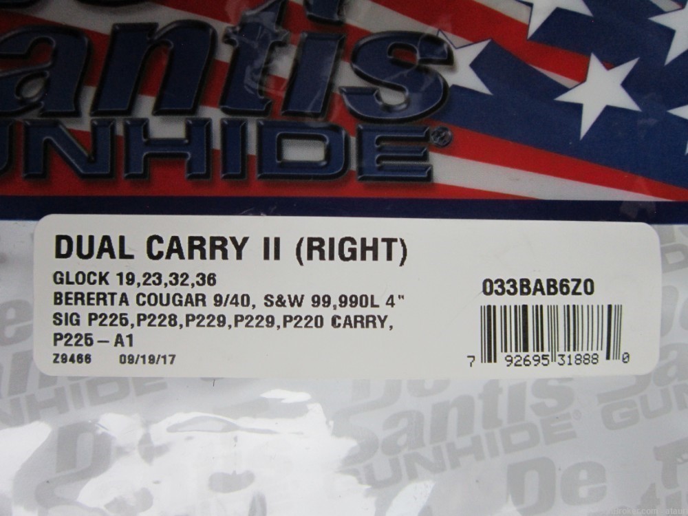 DeSantis Dual Carry II IWB OWB RH Holster 033BAB6Z0 Glock 19 Sig P228 P229 -img-3