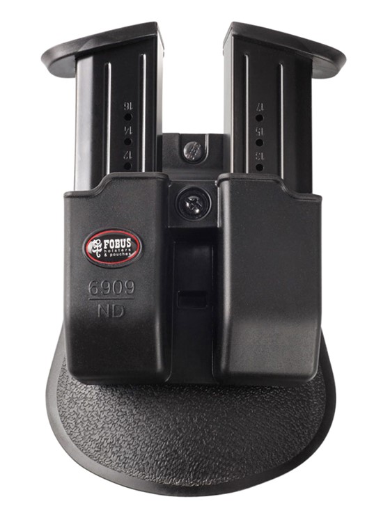 Fobus Double Mag Pouch Polymer Black Finish & Paddle Mount Type Double Stac-img-0