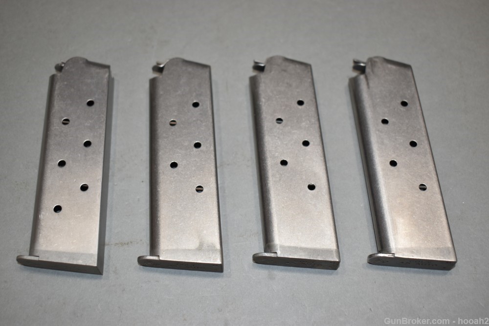 4 Factory Colt Metalform Stainless Steel 7 Rd 45 ACP 1911 Magazines-img-0