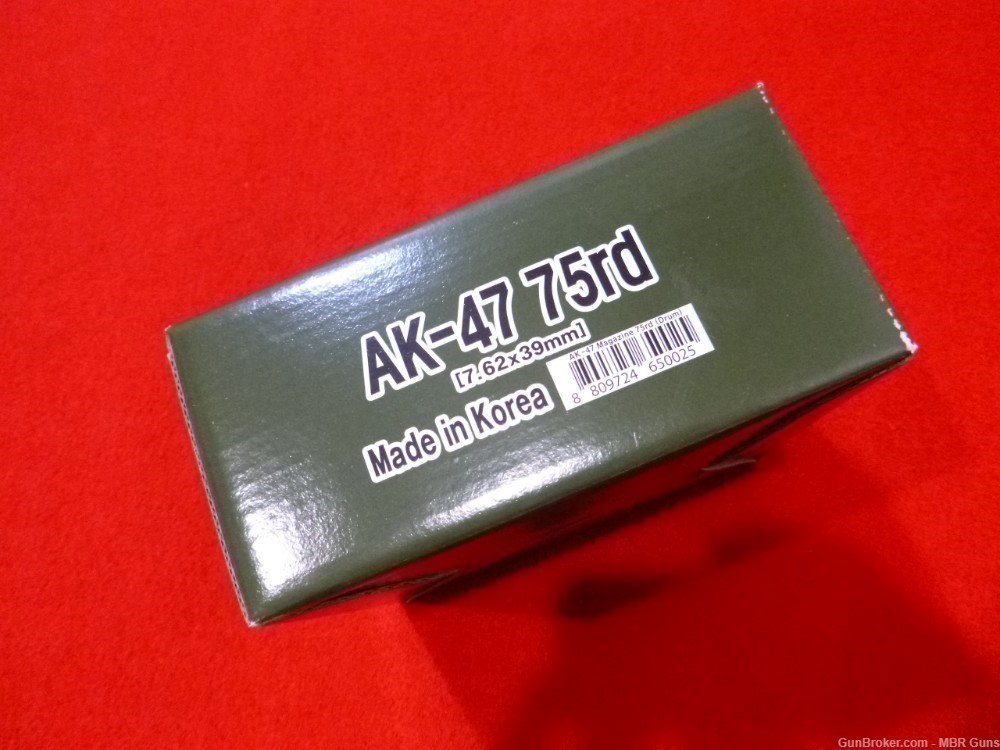 75 Round AK 47 Drum Magazine Steel 7.62x39 Korean Hinged Back-img-5