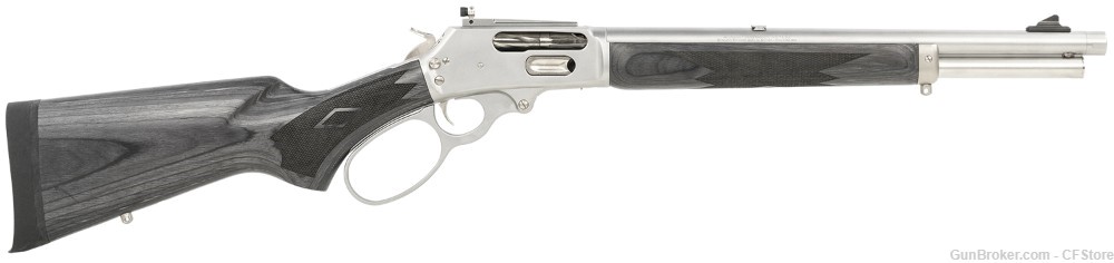 Marlin 70450 1895 Trapper Full Size 45-70 Gov 5+1 16.10" Polished Stainless-img-0