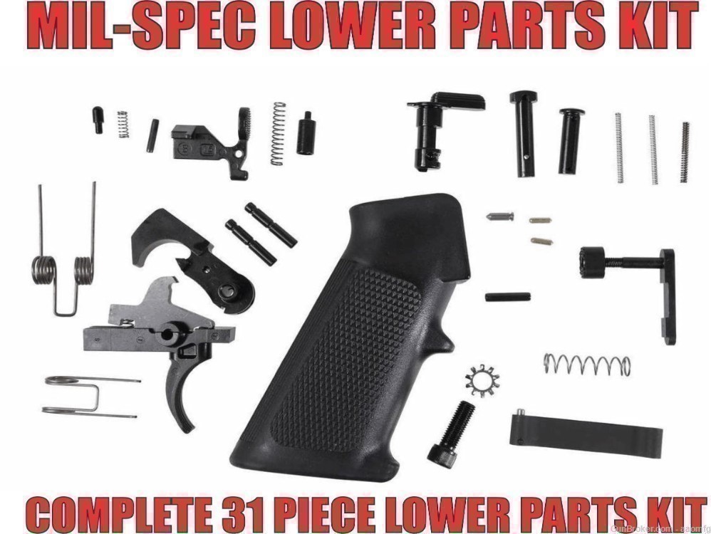 AR15 LRPK Lower Parts Kit AR9 / AR40 Mil-Spec AR-15 Complete Kit-img-0