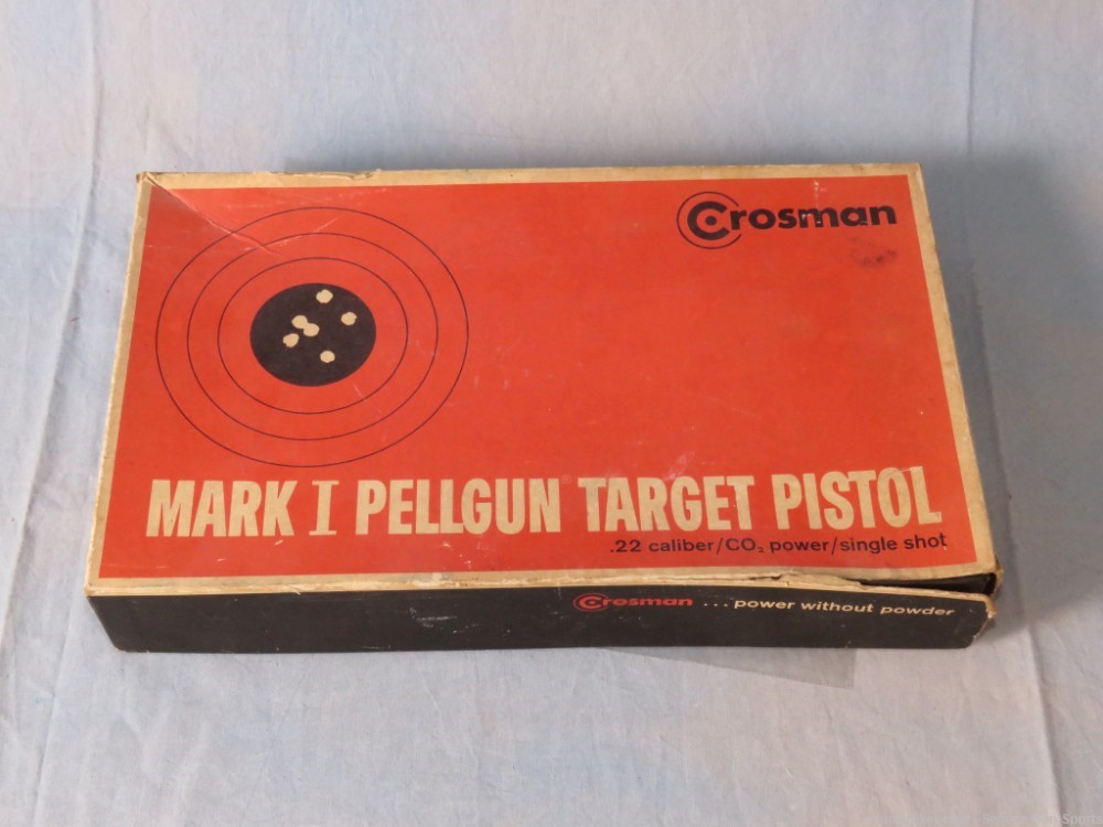 Crosman Mark I Target Air Pistol w/ Box & Papers * Vintage Pellet Gun 1-img-5
