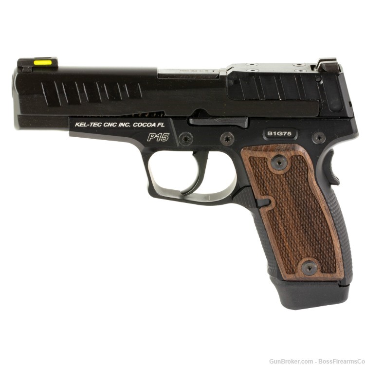 Kel-Tec P15 9mm Luger Semi-Auto Pistol 4" 15rd Aluminum P15MBLK-img-1