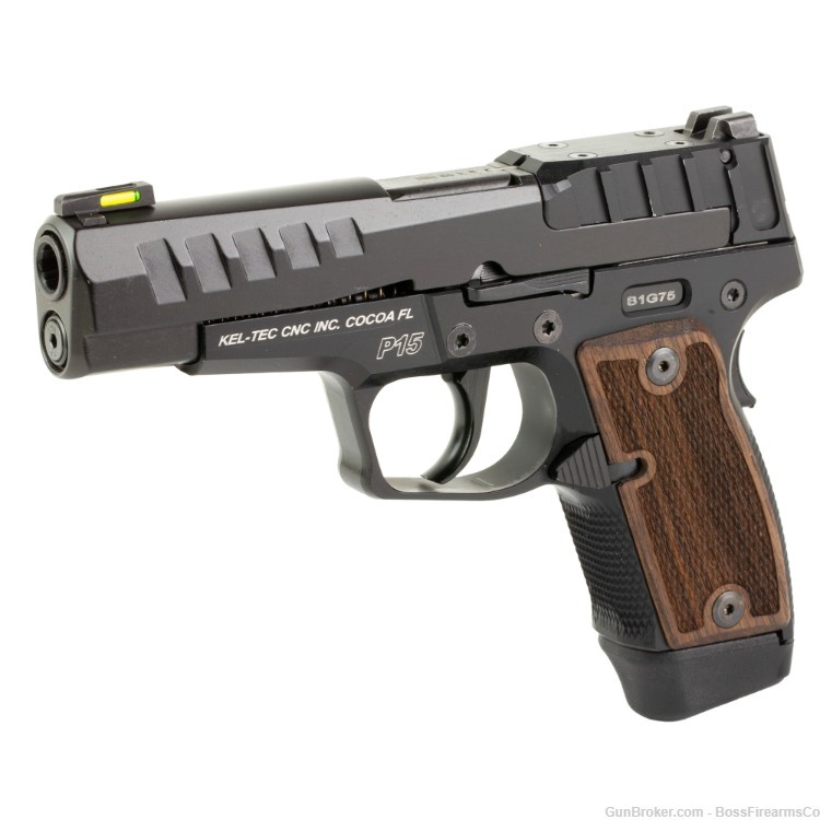 Kel-Tec P15 9mm Luger Semi-Auto Pistol 4" 15rd Aluminum P15MBLK-img-0