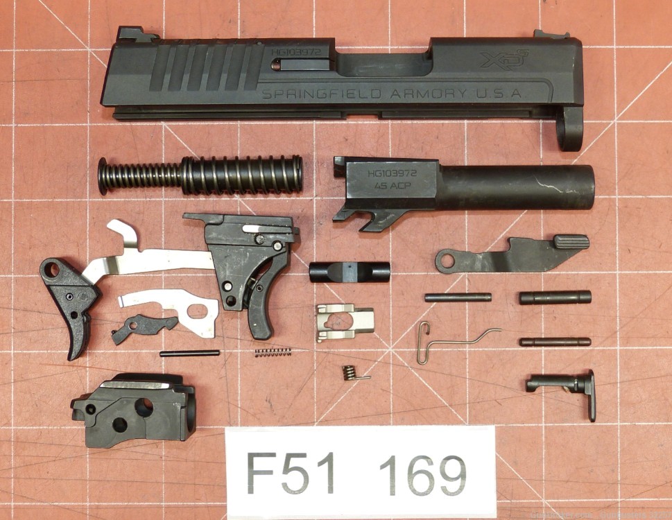 Springfield Armory XDS-45 .45, Repair Parts F51-169-img-0