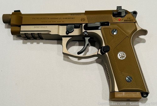 Beretta Model M9A3 Pistol, FDE Finish, 9mm, G Series Decocker, Never Fired-img-3