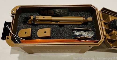 Beretta Model M9A3 Pistol, FDE Finish, 9mm, G Series Decocker, Never Fired-img-21