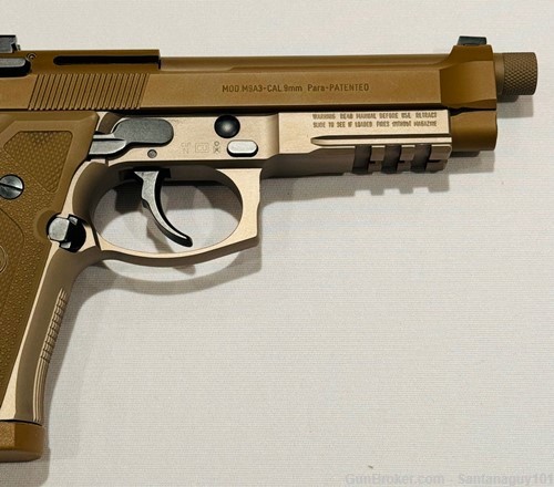 Beretta Model M9A3 Pistol, FDE Finish, 9mm, G Series Decocker, Never Fired-img-2