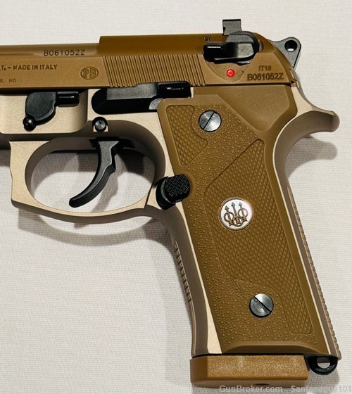 Beretta Model M9A3 Pistol, FDE Finish, 9mm, G Series Decocker, Never Fired-img-4