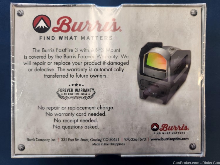 BURRIS FASTFIRE 3 WITH AR-F3 MOUNT-img-1