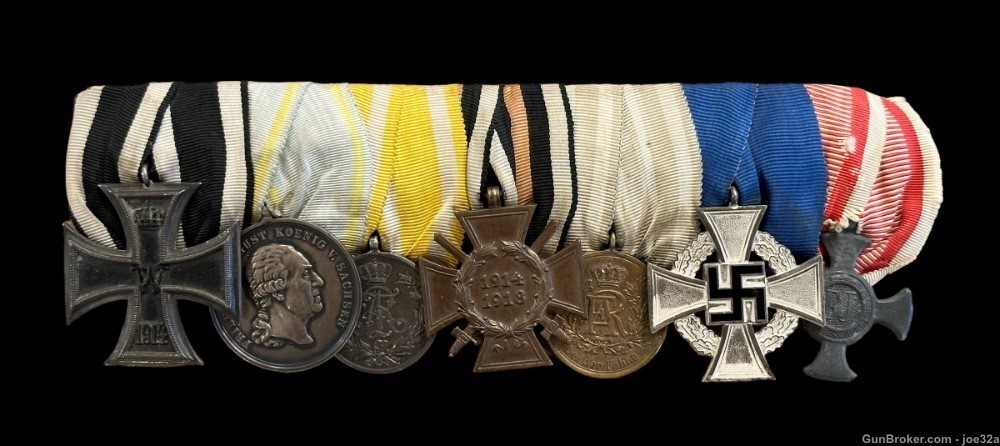 WW2 WW1 German Iron Cross Medal service bar EK2 badge WWII tunic  uniform -img-0