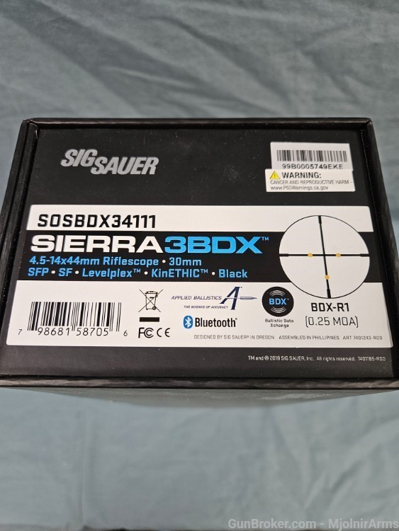 Sig Sauer Sierra 3 BDX 4.5-14X44 scope. Used.-img-1