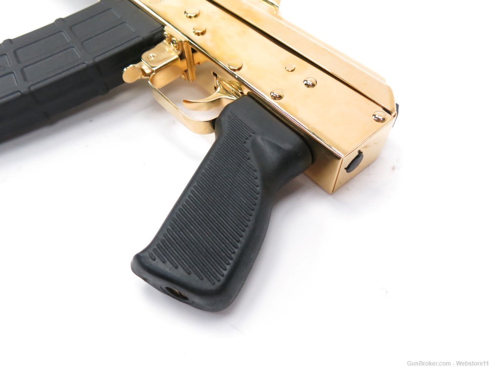 Zastava ZPAP-85 5.56 10" Semi-Automatic Pistol GOLD PLATED w/ Mag & Box-img-10