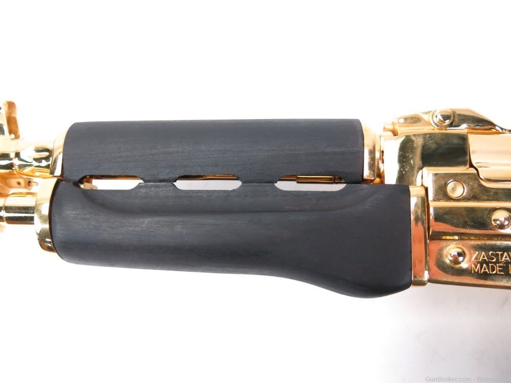 Zastava ZPAP-85 5.56 10" Semi-Automatic Pistol GOLD PLATED w/ Mag & Box-img-4