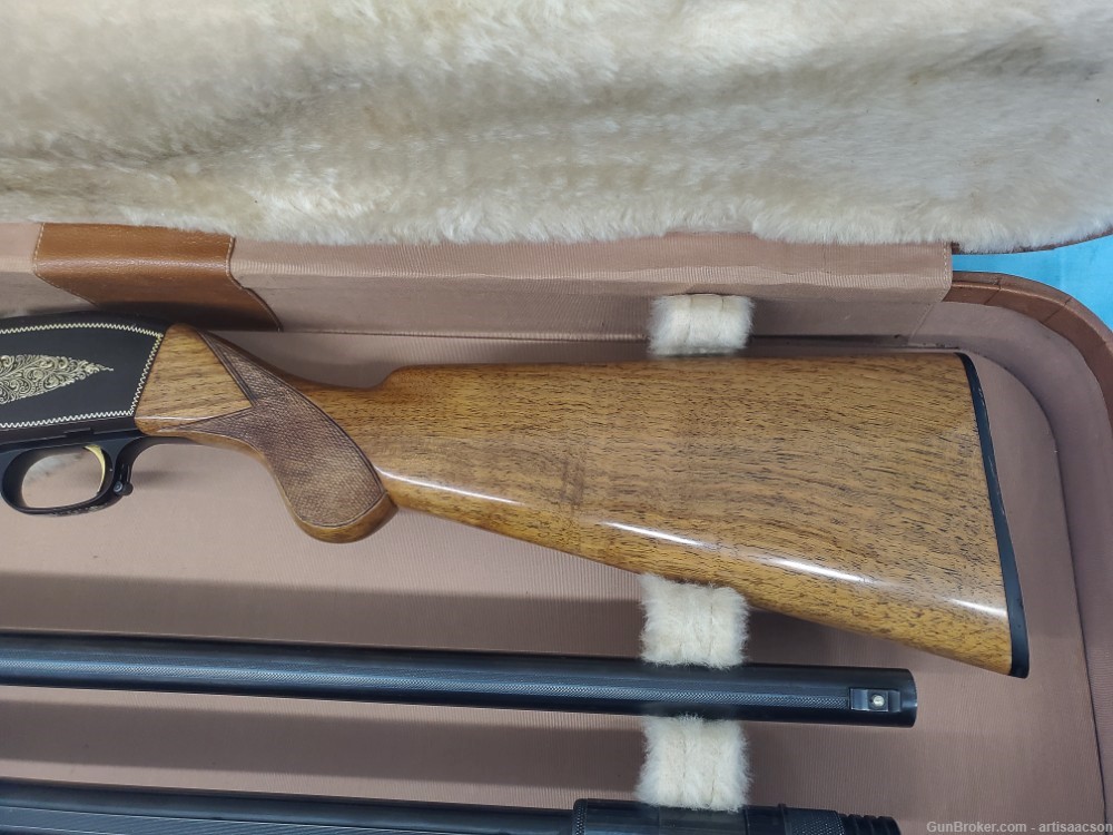 BROWNING DOUBLE AUTO 12 GA 2 3/4'' AUTUMN BROWN TWO BARREL SET WITH CASE-img-1