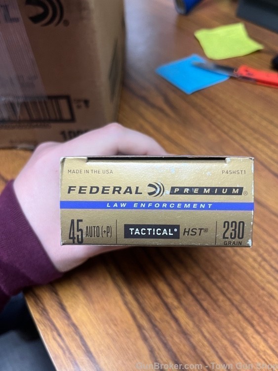 Federal 45ACP +P 230Gr HST Tactical 1000 Round Case #P45HST1-img-2