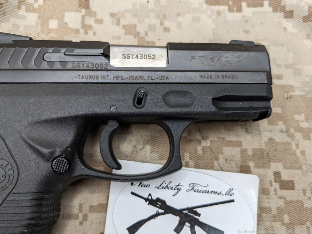 Taurus PT-840C .40S&W DA/SA Polymer Pistol 1-15rd Mag USED Brazil MFG Good-img-3