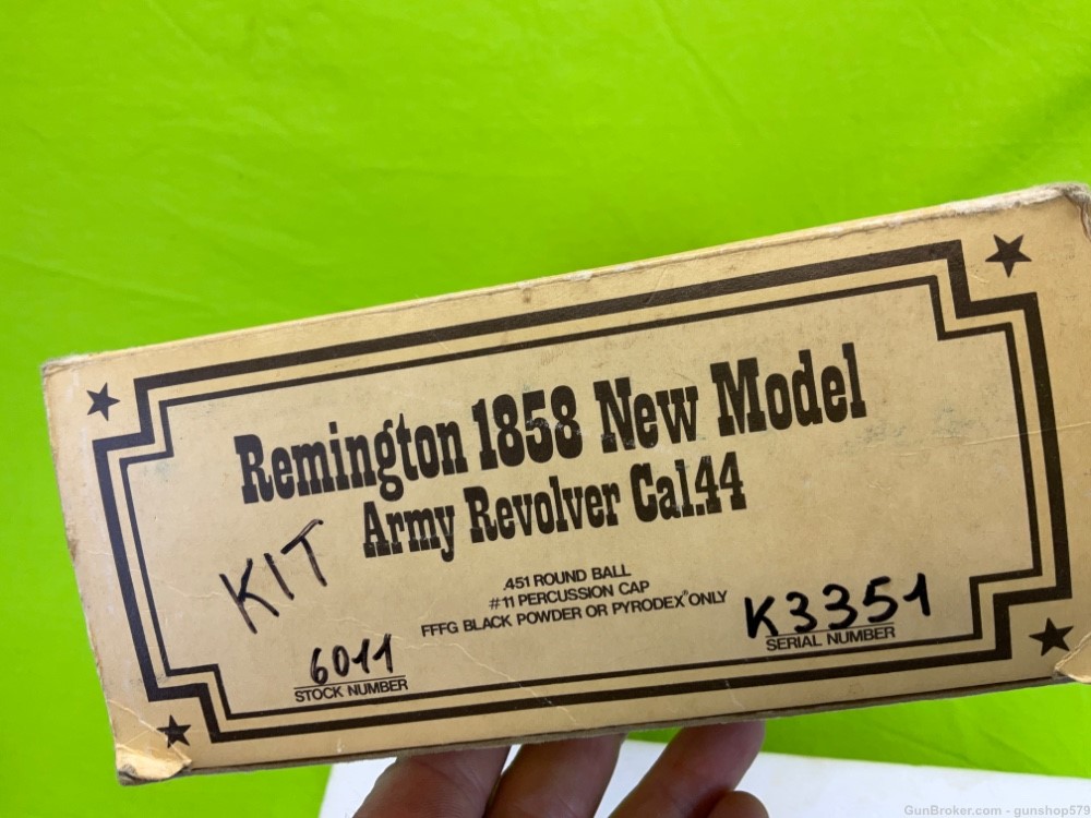 Vintage Euroarms Remington 1858 New Army KIT 44 Cal Cap Ball Percussion -img-11