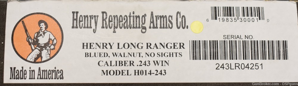 Henry Long Ranger .243 Win Unsighted Lever Action Rifle - H014-243-img-2