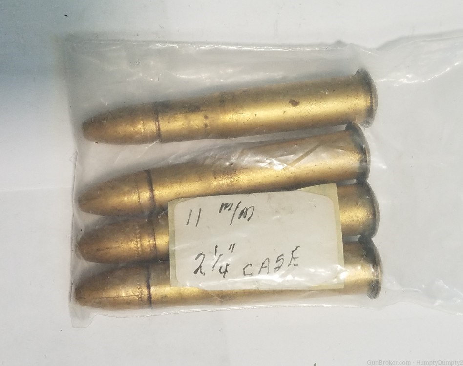 Four Rounds VIntage 43 Spanish 11mm Black Powder Antique Ammo-img-0