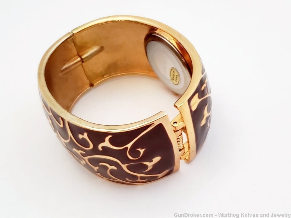 Ladies Geneva Quartz metal cuff watch and 5 Charm Bracelets. W6. *REDUCED*-img-2