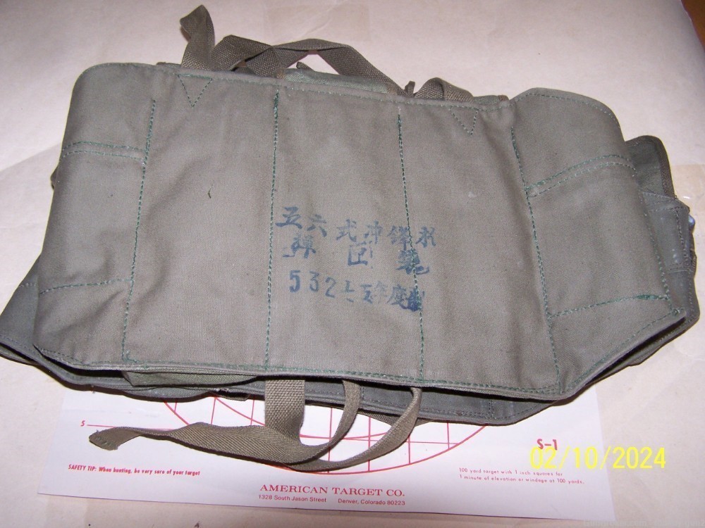 AK-47 AK-74 (2) Chinese OD Canvas 3-Mag Chest Harness-img-2