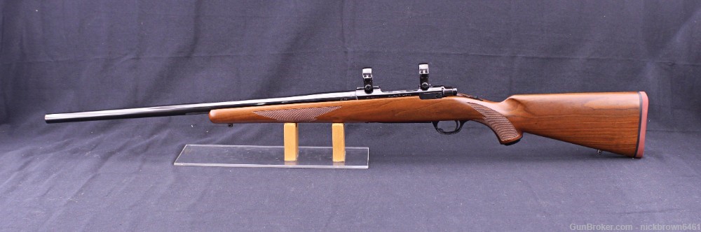 1984 RUGER M77 22-250 HAWKEYE TANG SAFETY 24" BULL BARREL STRUM M-77 BLUED-img-2