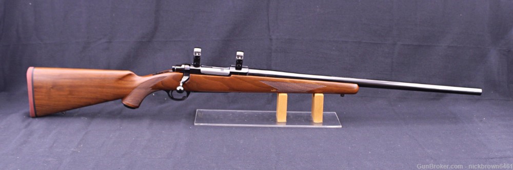 1984 RUGER M77 22-250 HAWKEYE TANG SAFETY 24" BULL BARREL STRUM M-77 BLUED-img-1