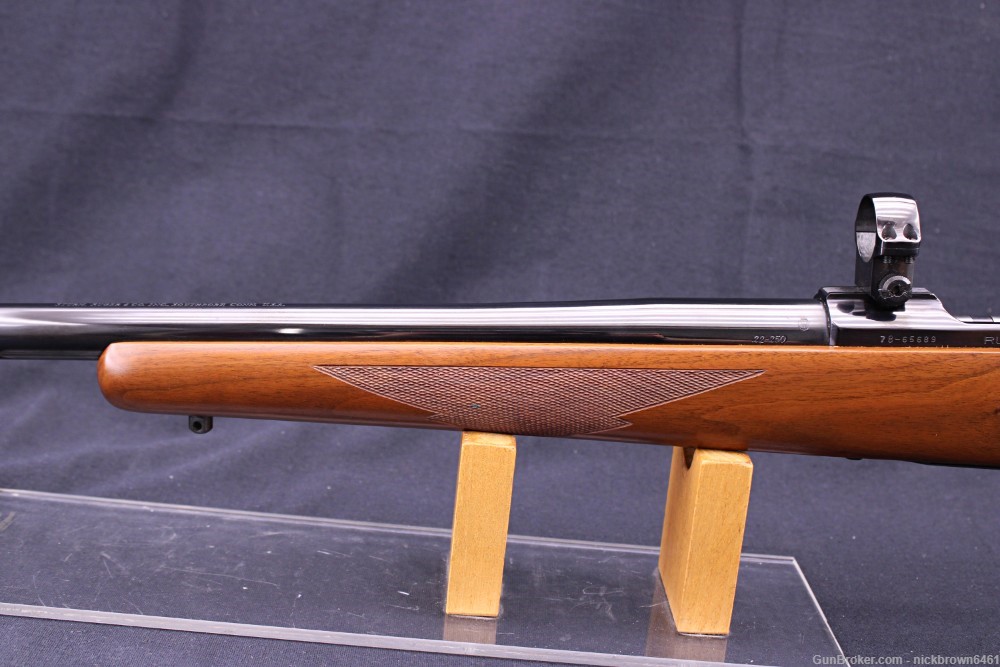 1984 RUGER M77 22-250 HAWKEYE TANG SAFETY 24" BULL BARREL STRUM M-77 BLUED-img-7