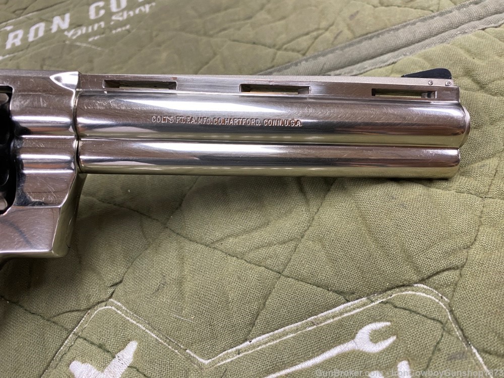 Rare & Desirable Colt Python 357 MAg 6'' Nickel Plated  Very Nice-img-4