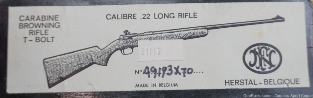 UNFIRED 1970 FN Belgian Browning Tbolt T-Bolt 22 22lr 24" Belgium C&R OK-img-29