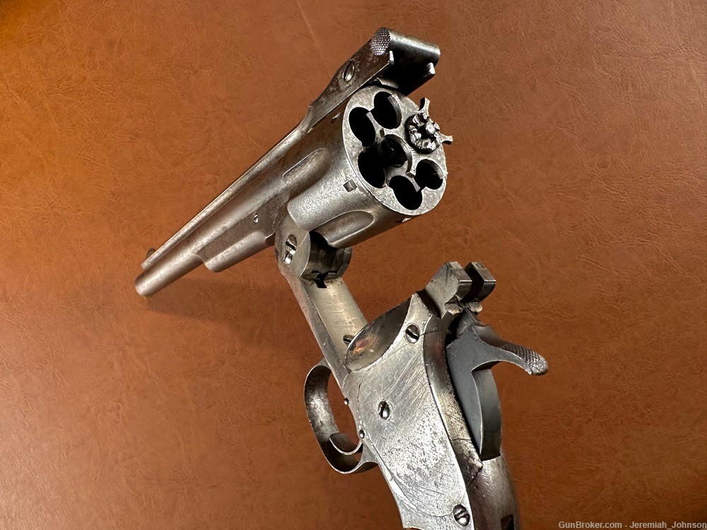 Smith & Wesson No. 3 American Revolver .44 Henry Rimfire Nickel Ivory RARE-img-6