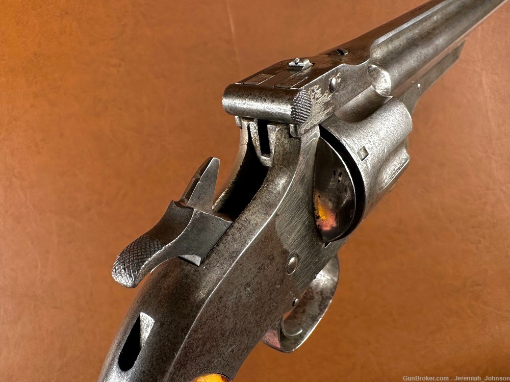 Smith & Wesson No. 3 American Revolver .44 Henry Rimfire Nickel Ivory RARE-img-8