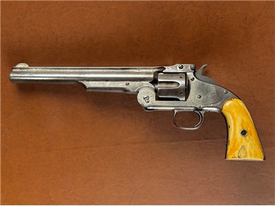 Smith & Wesson No. 3 American Revolver .44 Henry Rimfire Nickel Ivory RARE