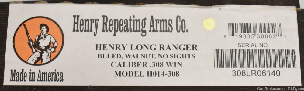 Henry Long Ranger .308 Win/7.62x51 NATO Unsighted Lever Action - H014-308-img-2