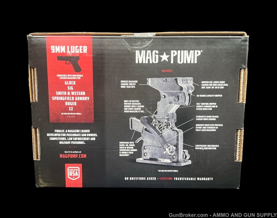 MAG PUMP 9MM LUGER MAGAZINE LOADER - NEW - PENNY START!-img-3