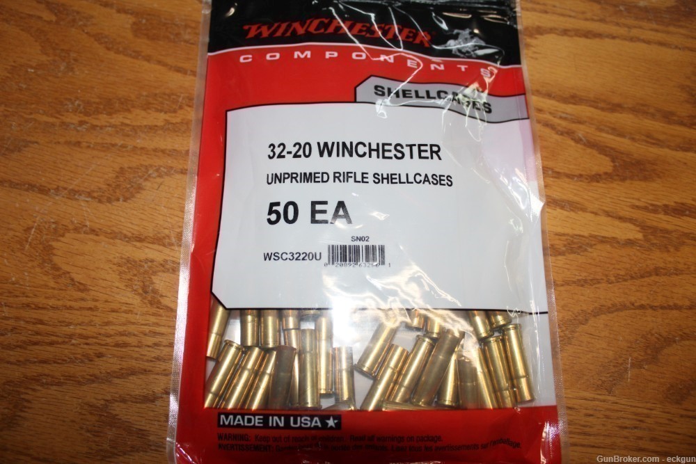 Winchester 32-20 brass NEW 50 ct bag-img-0